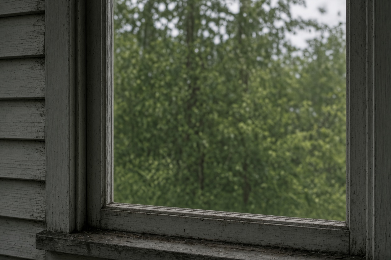 The same window after a Pinnacle clean, glass fully clear